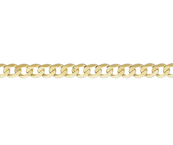 9ct Gold 22 inch Flat Metric Curb Chain