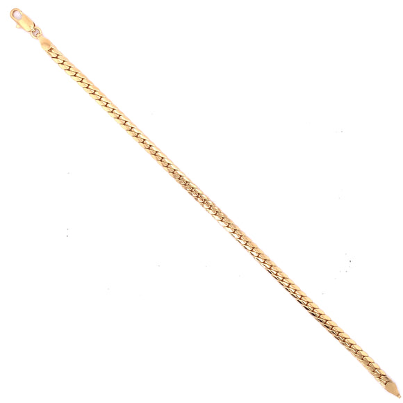 Amèlie 18ct Gold-Plated Classic Curb 20cm Bracelet