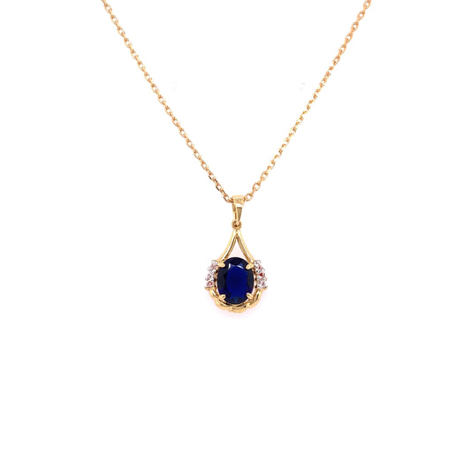 Amèlie 18ct Gold-Plated  Sapphire Necklace