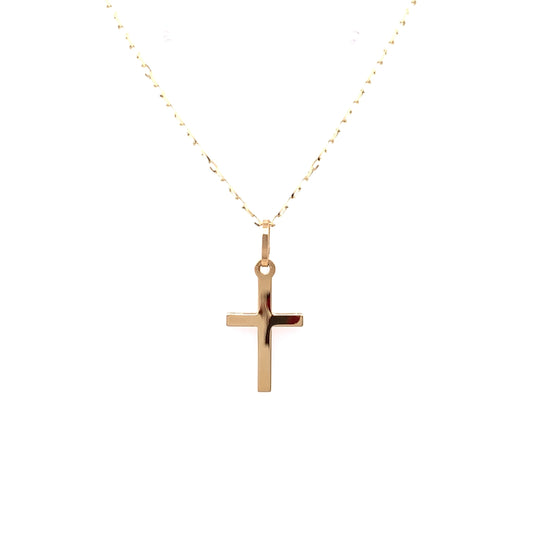 9ct Yellow Gold Small Slim Cross GP801