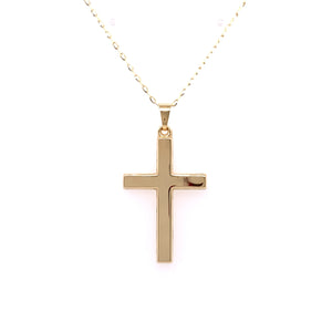 9ct Yellow Gold  Large Polished Cross