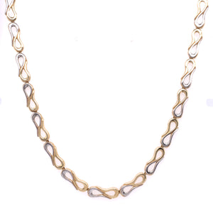 9ct Gold Two-tone Infinity Necklet