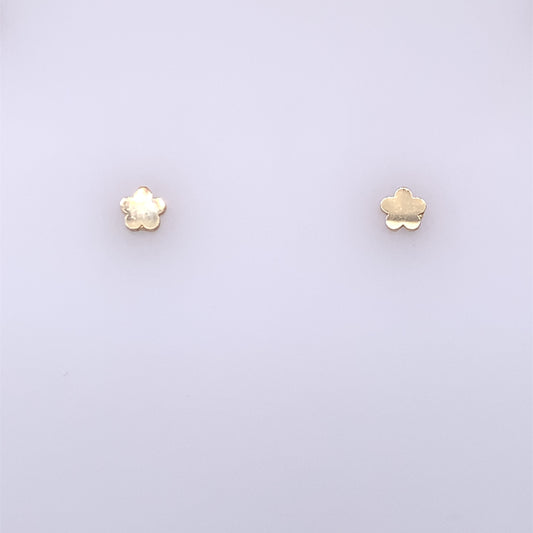 9ct Gold Cute Flower Stud Earrings GE537