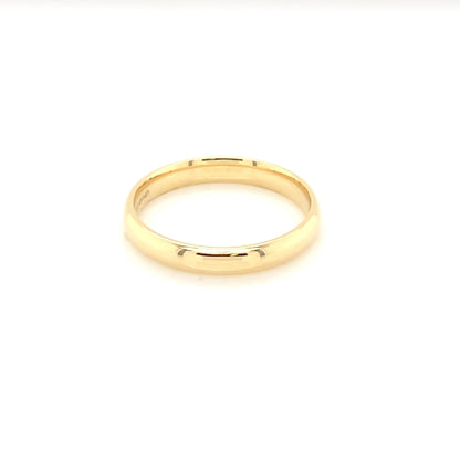 18ct Gold Ladies 3mm Court Wedding Band EW135