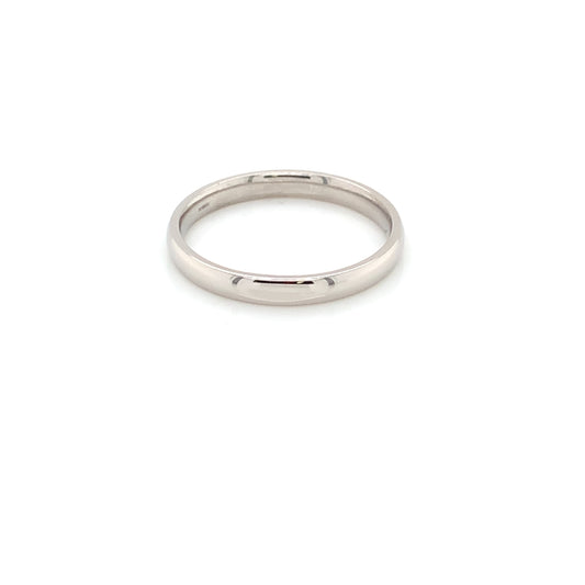 9ct White Gold 2.5mm Court Wedding Band