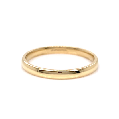 18ct Gold 2mm Court Wedding Band EW142