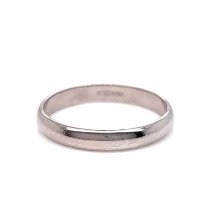 18ct White Gold 3mm D-Shape Wedding Band LWR50A