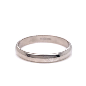 18ct White Gold 3mm D-Shape Wedding Band