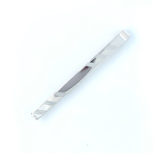 Sterling Silver 4mm Patterned Tiebar SG60