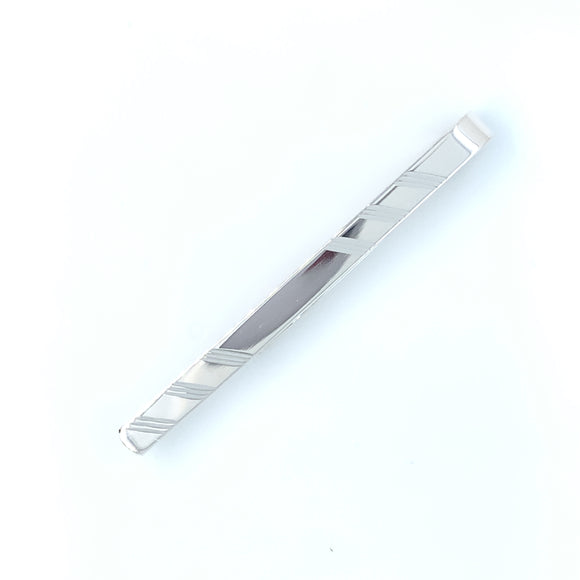 Sterling Silver 4mm Patterned Tiebar