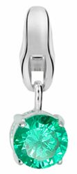 Dream Charms Silver Green CZ May Birthstone Charm DC-414