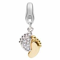 Dream Charms Gold-plated Silver Baby Feet Charm DC-714