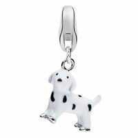 Dream Charms Silver White & Black Dog Charm DC-715