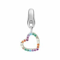 Dream Charms Silver Rainbow Heart Charm DC-777