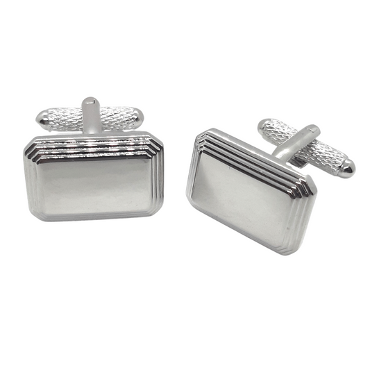 Rectangle Stepped Cufflinks