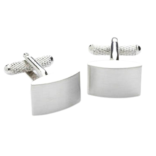 Brushed Curve Cufflinks