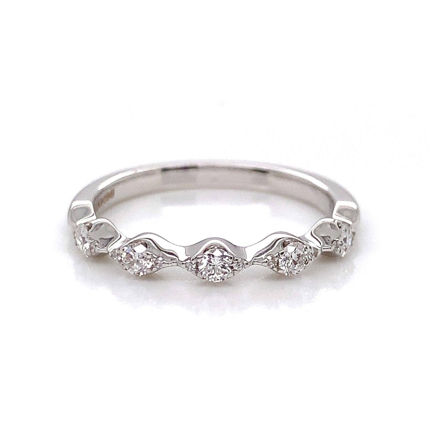 18ct White Gold Diamond 0.25ct Vintage-set Ring