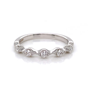 18ct White Gold Diamond 0.25ct Vintage-set Ring