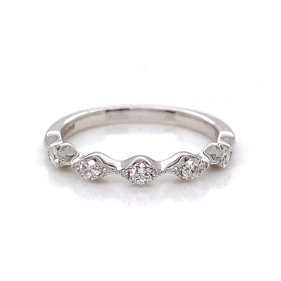 18ct White Gold Diamond 0.25ct Vintage-set Ring