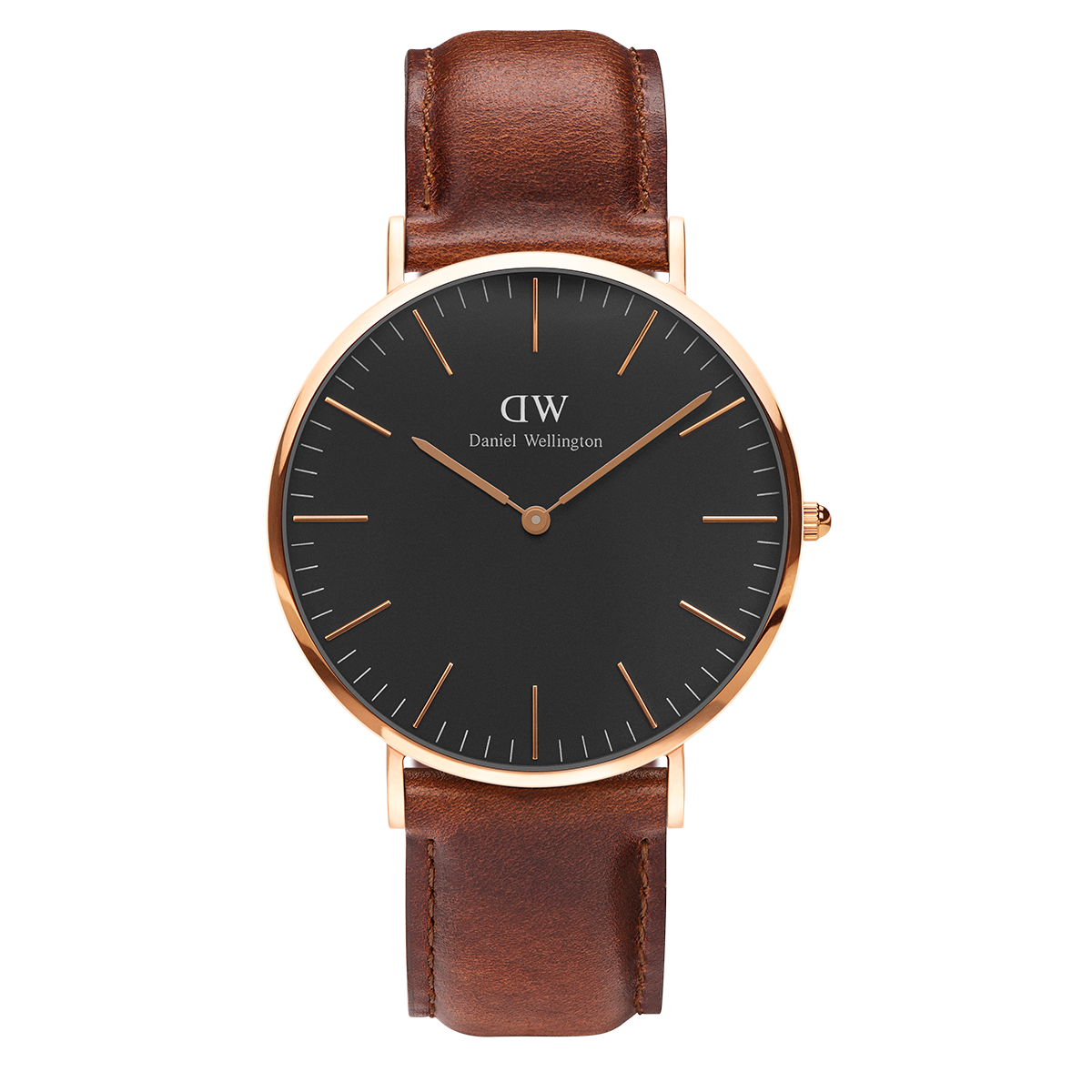Daniel Wellington 40mm Rose Gold 'Classic St Mawes' Brown Leather Strap Watch DW00100124