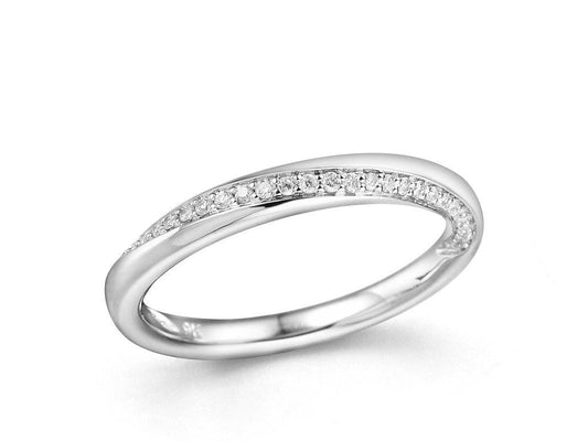 Diamond Pavé Diagonal-set 0.13ct Wedding Band DW328