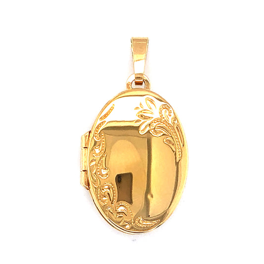 9ct Gold Oval Family Locket GL023