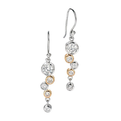 Fiorelli Silver Bubble Drop Earrings E4128C