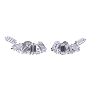 Diamonfire Zirconia Fancy Baguette Crawler Earrings E5901