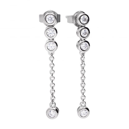 Diamonfire Zirconia Rubover Drop Earrings E5910