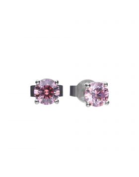 Diamonfire Zirconia Pink Stud Earring E5975