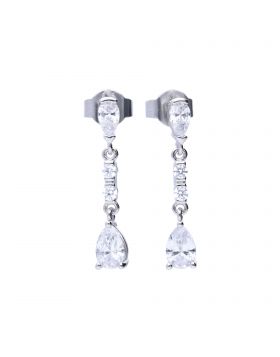 Diamonfire Zirconia Long Teardrop Earrings E5982