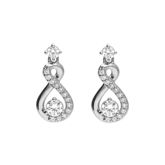 Diamonfire Zirconia Infinity Drop Earrings (E6055)