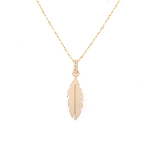 9ct Gold Feather Pendant