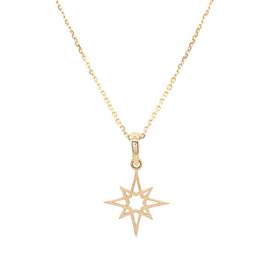 9ct Gold Star in Star Pendant GP606