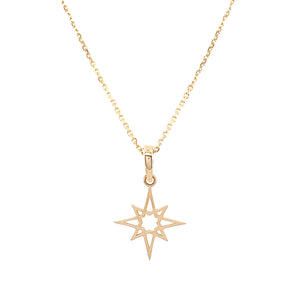 9ct Gold Star in Star Pendant