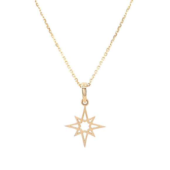 9ct Gold Star in Star Pendant