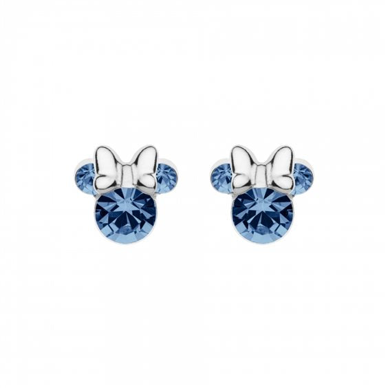 DISNEY MINNIE MOUSE LIGHT BLUE CRYSTAL EARRINGS ES00028DEC