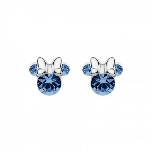 DISNEY MINNIE MOUSE LIGHT BLUE CRYSTAL EARRINGS ES00028DEC