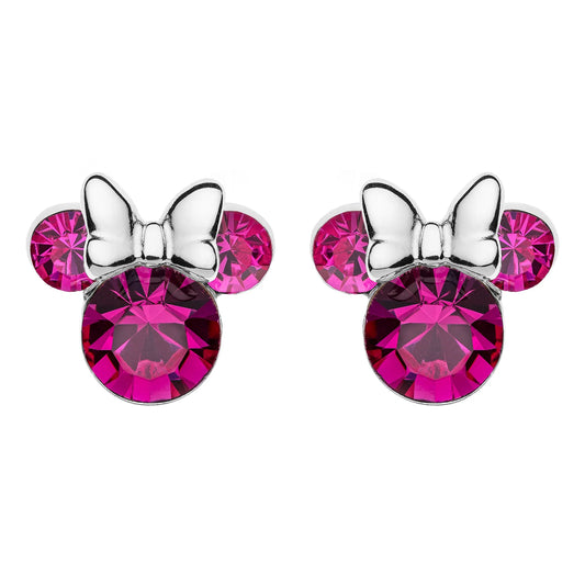 DISNEY MINNIE MOUSE PINK CRYSTAL EARRINGS ES00028OCT