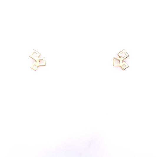 9ct Gold Squares Stud Earrings