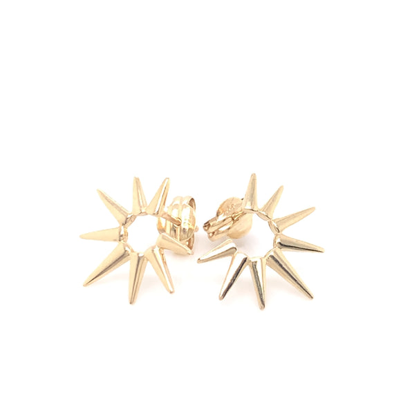 9ct Gold Sunburst Stud Earrings