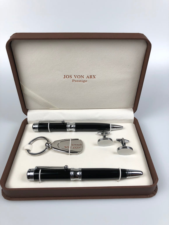 Jos Von Arx Double Pen, Keyring & Cufflink Set