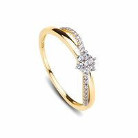 9ct Gold Etoile CZ Ring GRZ326