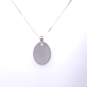 Sterling Silver Oval Engravable Disc