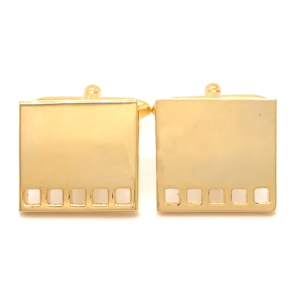 Gold Plated Square Cufflinks
