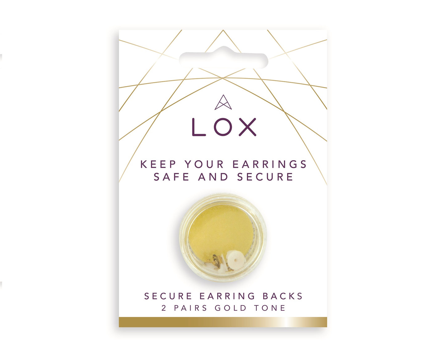 Lox Gold 2 Pair Pack Secure Earrings Backs