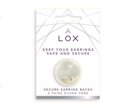 Lox Silver 2 Pair Pack Secure Earrings Backs