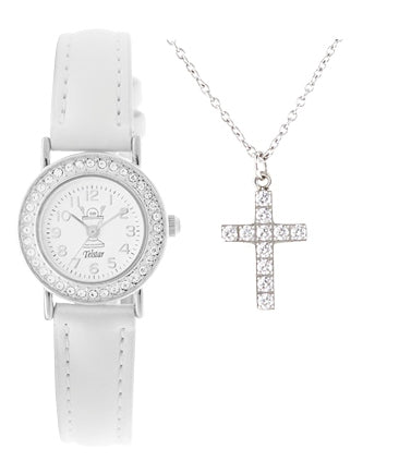 Telstar Watch & CZ Cross Communion Set G1004 WSX SET