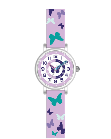 Telstar Girls pink dial and pink strap with butterfly