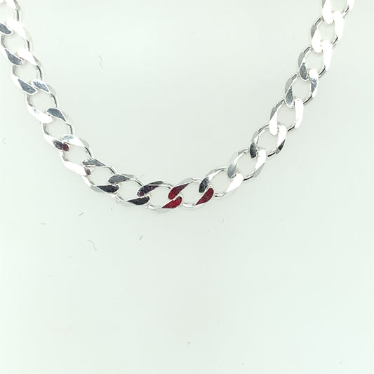 Sterling Silver Men's 4mm Curb Chain 20 inch G2